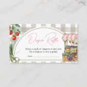 Meisjes boeren markt lokaal geteelde luier Raffle Informatiekaartje (Voorkant)