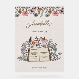 Meisjes Boho Boek Eerste Hoofdstuk Verjaardag Welk Acryl Bord