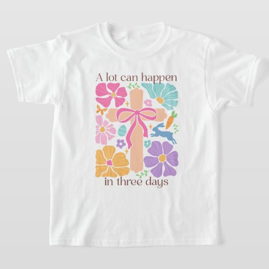Meisjes Boho Christelijk Paaskruis T-shirt (Laagn)