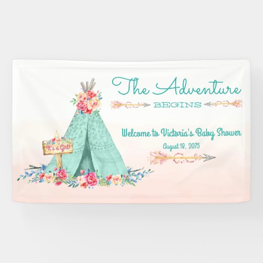 Meisjes Boho Stam Teepee Baby Borrel Spandoek (Horizontaal)