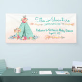 Meisjes Boho Stam TeePee Baby Shower Spandoek (Beurs)