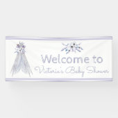 Meisjes Boho Tribal Teepee Baby shower Banner (Horizontaal)
