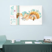 Meisjes Boho Tribale Baby Shower Spandoek (Beurs)