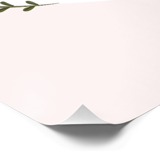 Meisjes Boho Wildflower Baby shower Welkomstbord Perfect Poster (Hoek)