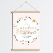 Meisjes Boho Wildflower Baby shower Welkomstbord Perfect Poster