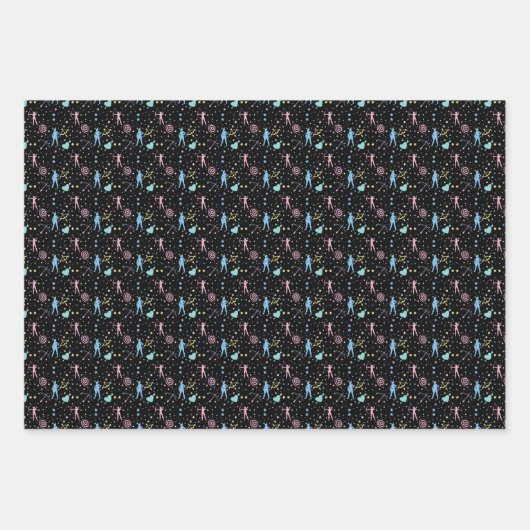 Meisjes Boogschieten - Girly Hearts Stars Archer Inpakpapier Vel (Voorkant)