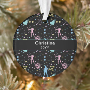 Meisjes Boogschieten - Girly Hearts Stars Archer Ornament