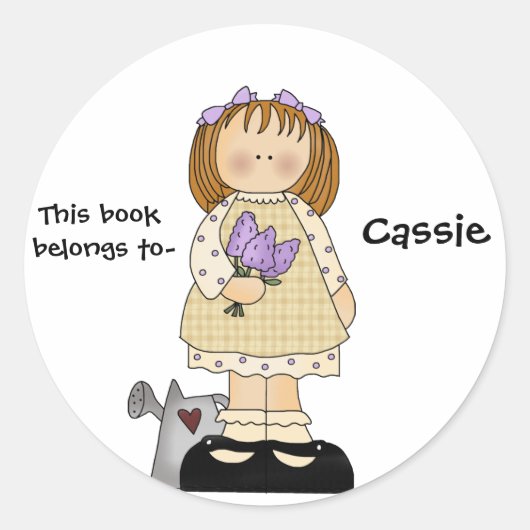 Meisje's bookplate sticker (Voorkant)