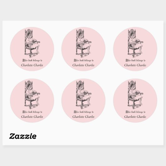  Meisje's Bookplate Stickers (Vel)