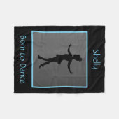 Meisjes "Born to Dance" Black Fleece Deken w / Naa (Voorkant (Horizontaal))