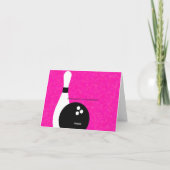 Meisjes Bowling Verjaardag Bedankt Opmerking Kaart (Achterkant)