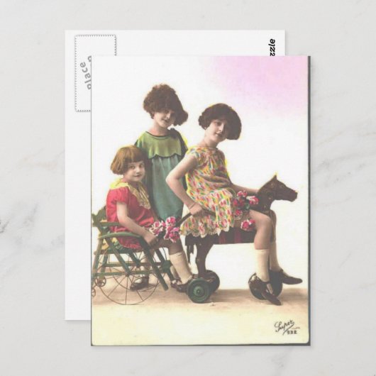  meisjes briefkaart (Voorkant / Achterkant)