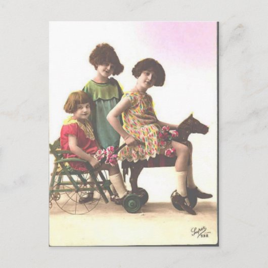 meisjes briefkaart (Voorkant)