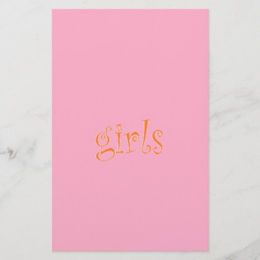 meisjes briefpapier (Voorkant)