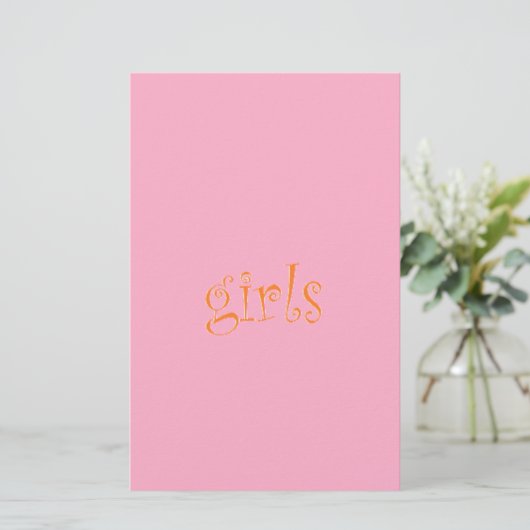 meisjes briefpapier (Staand voorkant)