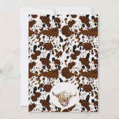 Meisjes Bruin Hoogland Koe Koe Print 16e Verjaarda Kaart (Achterkant)