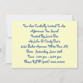 Meisjes & Butterflies Party Tea Invitation Cute Kaart (Achterkant)