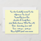 Meisjes & Butterflies Tea Invitation ~ EZ to Alter Kaart (Achterkant)