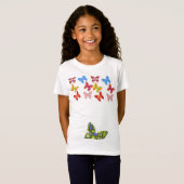 Meisjes  Butterflies Tee Shirt (Voorkant volledig)