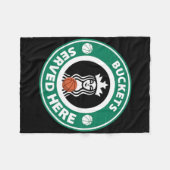 Meisjes Bysketbyll Fun Logo serveren emmers Great Fleece Deken (Voorkant (Horizontaal))