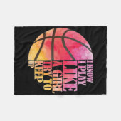 Meisjes Bysketbyll Gift- Speel als een meisje Fleece Deken (Voorkant (Horizontaal))