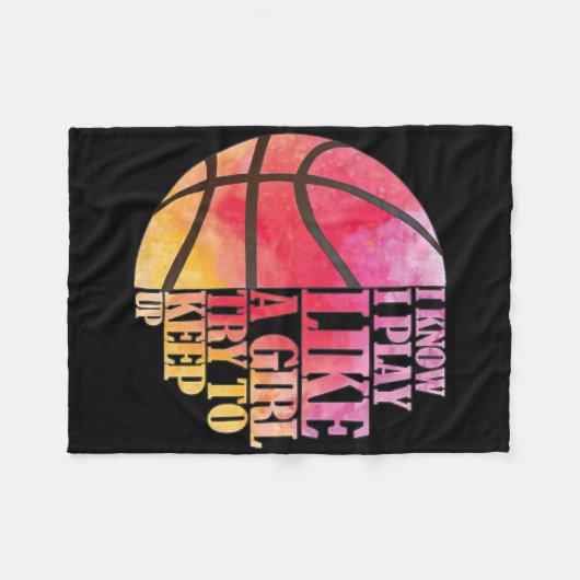 Meisjes Bysketbyll Gift- Speel als een meisje Fleece Deken (Voorkant (Horizontaal))