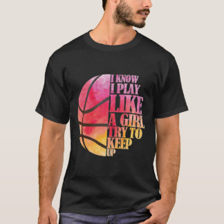 Meisjes Bysketbyll Gift- Speel als een meisje T-shirt