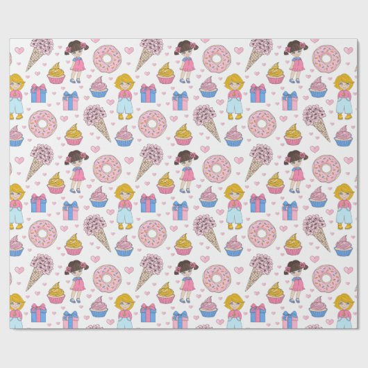 Meisjes Cadeaupapier (Vlak)