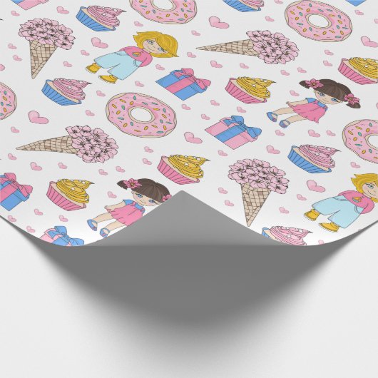 Meisjes Cadeaupapier (Hoek)