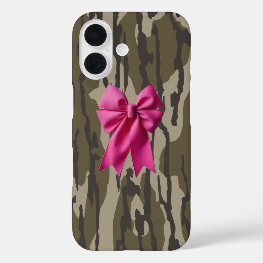 Meisjes Camo Pink Ribbon Bow Bottomland Camo Case-Mate iPhone Case (Achterkant)