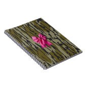 Meisjes Camo Pink Ribbon Bow Bottomland Camo Notitieboek (Rechterzijde)