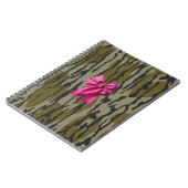Meisjes Camo Pink Ribbon Bow Bottomland Camo Notitieboek (Linkerzijde)