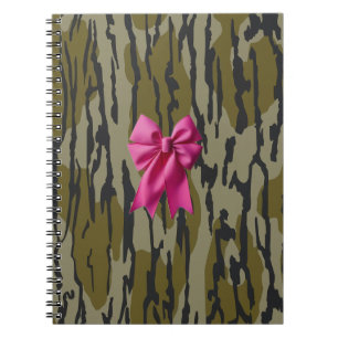 Meisjes Camo Pink Ribbon Bow Bottomland Camo Notitieboek