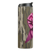 Meisjes Camo Pink Ribbon Bow Bottomland Camo Thermosbeker (Gedraaid links)