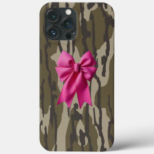 Meisjes Camo Roze Lint Boog Onder Lands Camo Case-Mate iPhone Case
