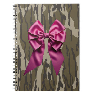 Meisjes Camo Roze Lint Boog Onder Lands Camo Notitieboek