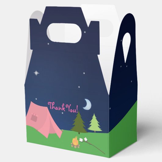 Meisjes Camping Kamperen Uit Verjaardagsfeestje Fa Bedankdoosjes (Geopend)