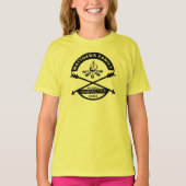 Meisjes Camping Reunion Shirt | Zwart ontwerp (Voorkant)