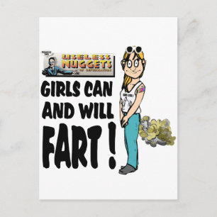 Meisjes Can en Will Fart Briefkaart