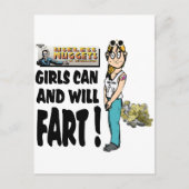 Meisjes Can en Will Fart Briefkaart (Voorkant)