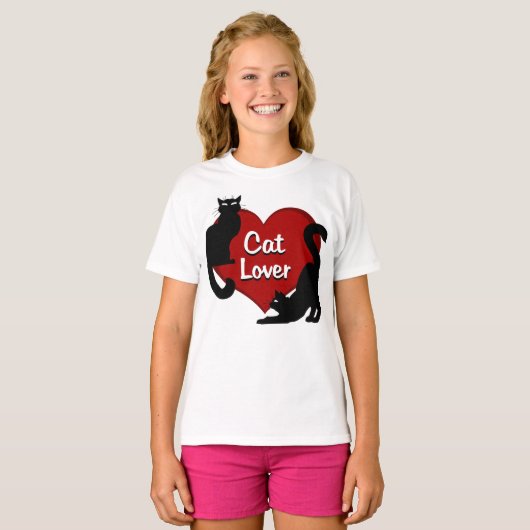 Meisje's Cat Lover Tanktop Cat Lover Shirt (Voorkant volledig)
