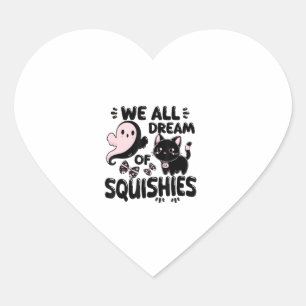 Meisjes Cat Pink Halloween Squishy We dromen allem Hart Sticker