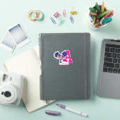 Meisjes CHEERLEADER gepersonaliseerd Genoemd Monog Sticker (iPad Cover)