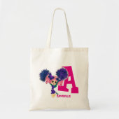 Meisjes CHEERLEADER gepersonaliseerd Genoemd Monog Tote Bag (Voorkant)