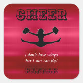 Meisjes Cheerleading Cheerleader Flyer Sticker (Voorkant)