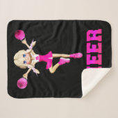 Meisjes Cheerleading Sherpa Blanket Deken (Voorkant (horizontaal))