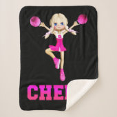 Meisjes Cheerleading Sherpa Blanket Sherpa Deken (Voorkant)