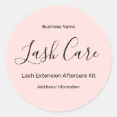 Meisjes Chic Blush Roze Lash Aftercare Kit Label (Voorkant)