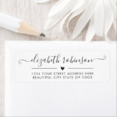 Meisjes Chic Calligraphy Script Heart Address Labe Etiket (Insitu)