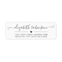 Meisjes Chic Calligraphy Script Heart Address Labe